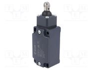 Limit switch; rubber seal,steel roller Ø13mm; NO + NC; 10A; IP67 PIZZATO ELETTRICA