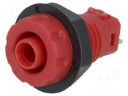 Connector: 4mm banana; socket; 1kVDC; 30A; red CLIFF
