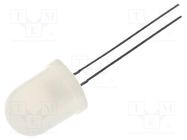 LED; 10mm; green; 1560÷2180mcd; 60°; Front: convex; No.of term: 2 OPTOSUPPLY