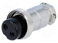 Connector: microphone; plug; female; PIN: 2; for cable; straight CLIFF