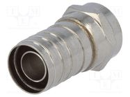 Connector: F; plug; male; straight; 8.5mm; crimped; for cable 