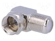 Coupler; angled 90°; F socket,F plug YIZN Jiangsu Tengyu Electronics co.