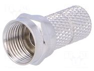 Connector: F; plug; male; twist-on; for cable; straight; RG59; 6mm YIZN Jiangsu Tengyu Electronics co.