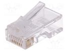 Plug; RJ45; PIN: 8; Contacts: phosphor bronze; gold-plated; UL94V-2 ECE