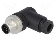 Connector: M12; plug; PIN: 5; male; E; 50V; angled 90°; IP67; 4A; 4÷6mm HIRSCHMANN