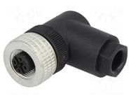 Connector: M12; plug; PIN: 5; female; E; 50V; angled 90°; IP67; 4A HIRSCHMANN