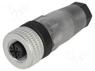 Connector: M12; plug; PIN: 4; female; A code-DeviceNet / CANopen HIRSCHMANN