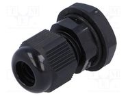 Cable gland; PG7; IP68; polyamide; black; UL94V-2; 12.8mm KSS WIRING