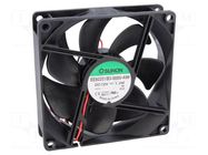 Fan: DC; axial; 12VDC; 92x92x25mm; 67.15m3/h; 28dBA; ball; Len: 300mm SUNON