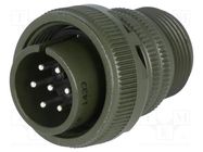 Connector: circular; plug; for cable; PIN: 7; male; soldering; MS/DS AMPHENOL