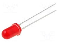 LED; 5mm; red; 100÷130mcd; 60°; Front: convex; 12VDC; No.of term: 2 OPTOSUPPLY