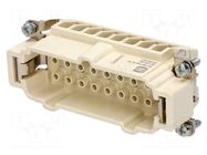 Connector: HDC; male; 400V; Han E® High Temp; PIN: 16; size 16B HARTING