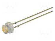 LED; white warm; 4.8mm; 150°; Front: convex; 11.6÷13.6VDC; 23÷25lm OPTOSUPPLY