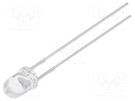 LED; 4mm; white cold; 7000mcd; 30°; Front: convex; No.of term: 2 OPTOSUPPLY