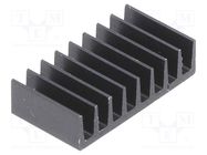 Heatsink: extruded; black; L: 10mm; W: 19mm; H: 4.8mm; 35K/W; anodized FISCHER ELEKTRONIK