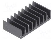 Heatsink: extruded; black; L: 10mm; W: 19mm; H: 4.8mm; 35K/W; anodized FISCHER ELEKTRONIK