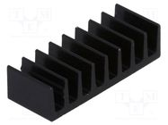 Heatsink: extruded; black; L: 7mm; W: 19mm; H: 4.8mm; 47K/W; aluminium FISCHER ELEKTRONIK