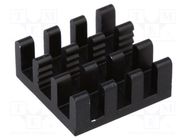Heatsink: extruded; black; L: 14mm; W: 14mm; H: 6mm; aluminium FISCHER ELEKTRONIK