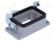 Enclosure: for HDC connectors; HTS; size 3; Locking: with latch TE Connectivity