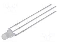 LED; blue/yellow; 3mm; 30°; Front: convex; 1.8÷2.4/2.9÷3.6VDC OPTOSUPPLY