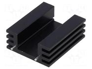 Heatsink: extruded; TO220; black; L: 38.1mm; W: 32mm; H: 14mm; 11K/W STONECOLD