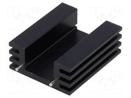 Heatsink: extruded; TO220; black; L: 38.1mm; W: 32mm; H: 14mm; 11K/W STONECOLD