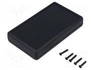 Enclosure: with panel; with flap on baterries; 1593; X: 66mm; ABS HAMMOND