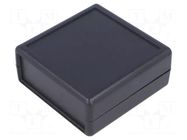 Enclosure: with panel; 1593; X: 66mm; Y: 67mm; Z: 28mm; ABS; black HAMMOND