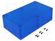 Enclosure: multipurpose; X: 113mm; Y: 193mm; Z: 61mm; 1591; ABS; blue HAMMOND