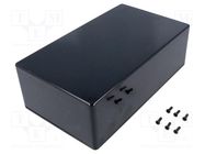 Enclosure: multipurpose; X: 110mm; Y: 191mm; Z: 61mm; 1591; ABS; black HAMMOND