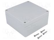 Enclosure: multipurpose; X: 120mm; Y: 120mm; Z: 60mm; 1554; ABS; grey HAMMOND