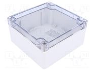 Enclosure: multipurpose; X: 120mm; Y: 120mm; Z: 60mm; 1554; grey; IP66 HAMMOND