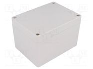 Enclosure: multipurpose; X: 90mm; Y: 120mm; Z: 80mm; 1554; ABS; grey HAMMOND