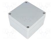 Enclosure: multipurpose; X: 90mm; Y: 90mm; Z: 60mm; 1554; grey HAMMOND