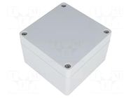 Enclosure: multipurpose; X: 90mm; Y: 90mm; Z: 60mm; 1554; grey HAMMOND