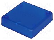 Enclosure: multipurpose; X: 50mm; Y: 50mm; Z: 15mm; 1551; ABS; blue HAMMOND