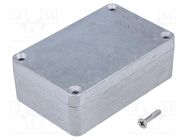 Enclosure: multipurpose; X: 64mm; Y: 98mm; Z: 34mm; 1550Z; aluminium HAMMOND