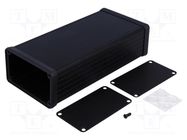 Enclosure: with panel; 1455; X: 103mm; Y: 160mm; Z: 53mm; aluminium HAMMOND