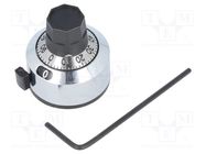 Precise knob; with counting dial; Shaft d: 6mm; Ø22.2x22mm BOURNS