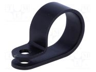 Fixing clamp; Cable P-clips; ØBundle : 17.5mm; W: 10mm; polyamide HELLERMANNTYTON