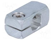 Mounting coupler; aluminium; D: 12mm; S: 10mm; W: 16mm; H: 16mm ELESA+GANTER
