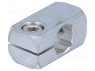Mounting coupler; aluminium; D: 12mm; S: 10mm; W: 16mm; H: 16mm ELESA+GANTER