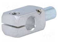 Mounting coupler; pin; aluminium; D: 12mm; S: 10mm; W: 20mm; H: 20mm ELESA+GANTER