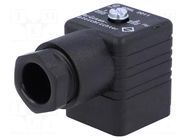 Connector: valve connector; plug; form A; 18mm; female; PIN: 3; 2A HIRSCHMANN