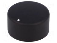 Knob; with pointer; aluminium,thermoplastic; Øshaft: 6mm; black SR PASSIVES