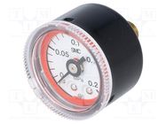 Manometer; 0÷2bar; Mat: steel; Thread: R 1/8"; outside; 37.5mm SMC