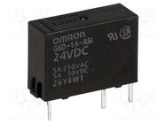 Relay: electromagnetic; SPST-NO; Ucoil: 24VDC; Icontacts max: 5A OMRON Electronic Components