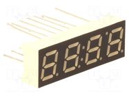Display: LED; 7-segment; 7.11mm; 0.28"; No.char: 4; green; 3.5mcd WENRUN