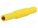 Plug; 4mm banana; 24A; 1kVDC; yellow; insulated; 3mΩ; 0.5÷2.5mm2 HIRSCHMANN T&M