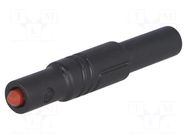 Connector: 4mm banana; plug; 24A; 1kVDC; black; insulated; 3mΩ HIRSCHMANN T&M